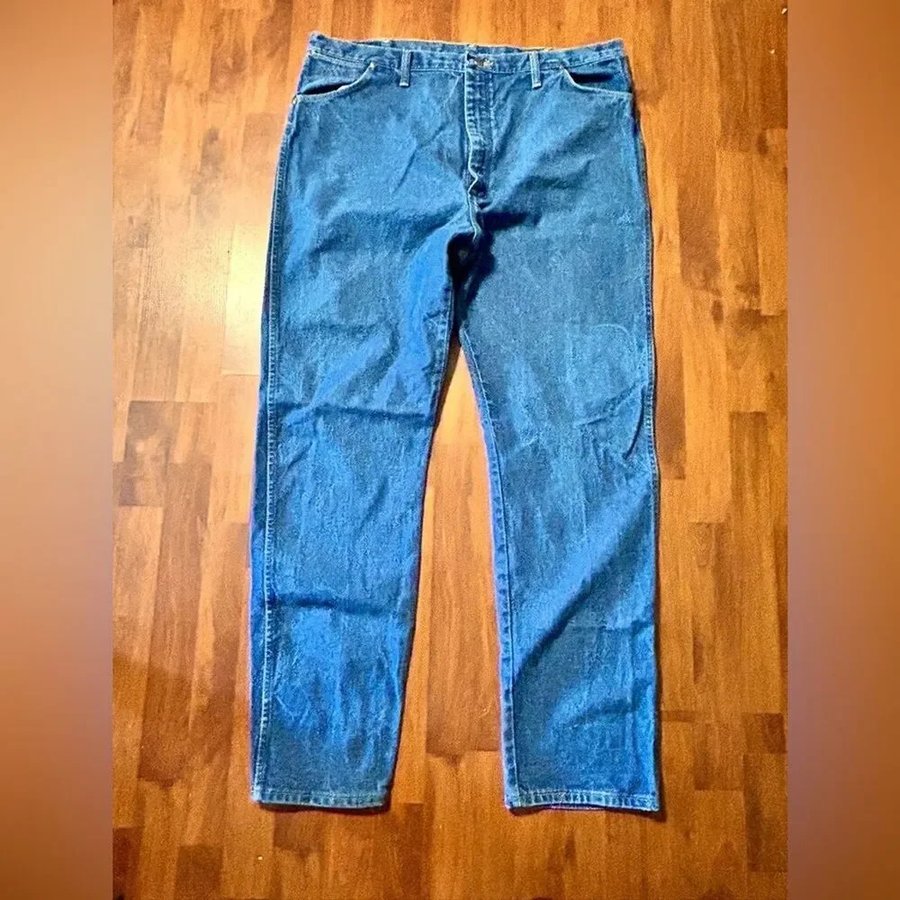 Wrangler Men's 42x34 Blue Jeans Work Cowboy Big Tall Casual GUC